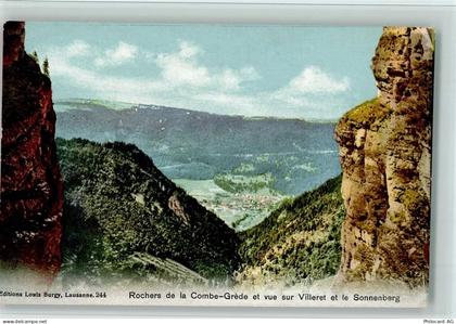 Rochers de la Combe - Grède et vue sur Villeret et le Sonnenberg - 12112947