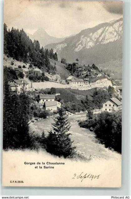 1658 Rossinière 1908 - Gorges de la Chaudanne Sarine - 10610060