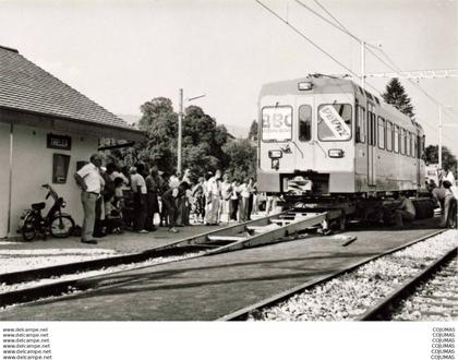 SUISSE - S01086 - Train - Déchargement de la Be 4/4 201  à  Trélex 25.9.1985 - Photo Hadorn  - CPSM 10x15 cm-
