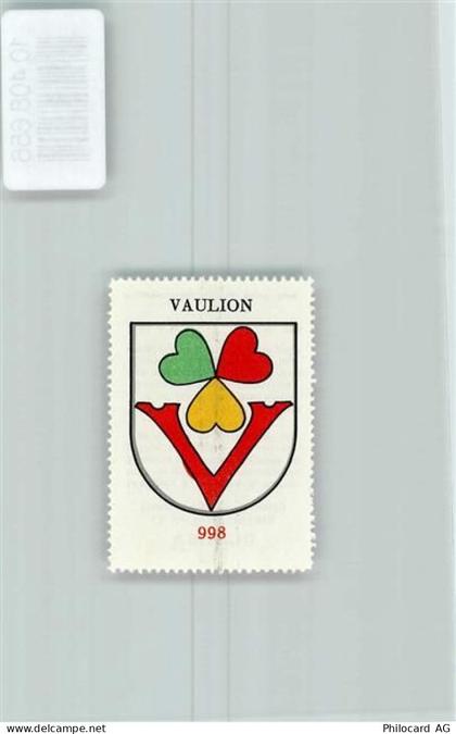1325 Vaulion - Vignette Wappen Kaffee Hag ca 1920-1940 Kleeblatt - 10408656