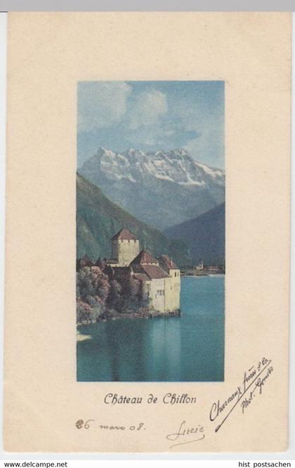 (6928) AK Veytaux, Genfersee, Schloss Chillon 1908