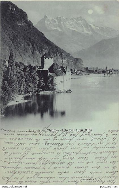 Suisse - VEYTAUX (VD) Château de Chillon la nuit - Ed. Jullien 4bis