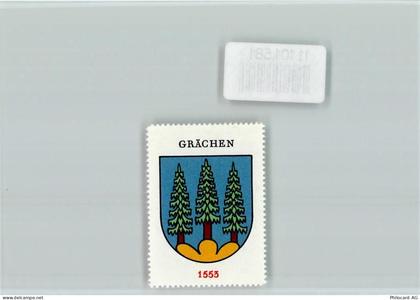 3925 Grächen - Vignette Wappen Kaffee Hag ca 1920-1940 - 11101581