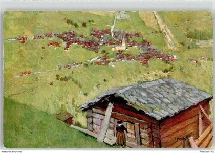 3961 Grimentz Künstlerkarte sign. F. Portier - 52020586