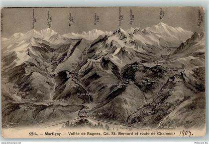 1920 Martigny - Vogelschau Vallee de Bagnes - 39377193