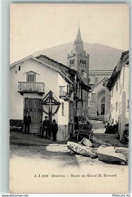 1937 Orsières - Route du Grand St. Bernard Wegkreuz - 13172563