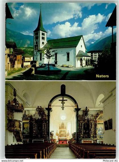 3904 Naters Geimen - Pfarrkirche Sankt Mauritius mit Chor Altar - 39695444