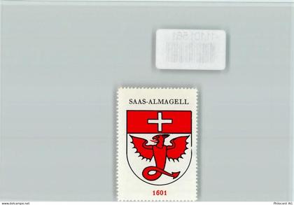 3905 Saas-Almagell - Vignette Wappen Kaffee Hag ca 1920-1940 - 11101561