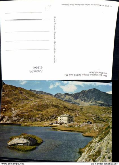 619645,San Bernardino-Hospiz m. Kirchalphorn Bourg-Saint-Pierre