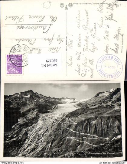 620329,Rhonegletscher m. Furkastrasse Obergoms