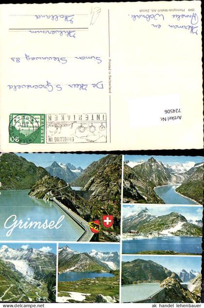 724506 Mehrbild AK Grimsel b. Obergoms Ansichten Talsperre Pass