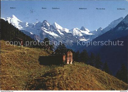 Anniviers Val d Anniviers Grimentz VS Bergkette Rothorn Besso Gabelhorn Matterho