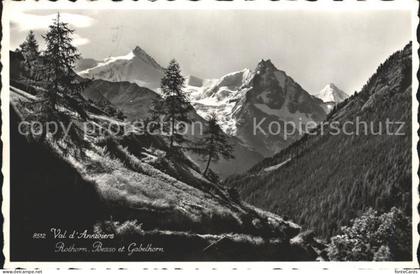 Anniviers Val d Anniviers Grimentz VS Rothorn Besso Gabelhorn Gebirgspanorama