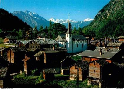 Blatten Naters Kirchenpartie mit Dom