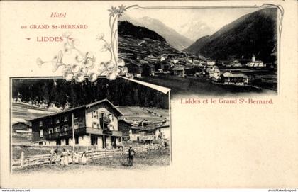 CPA Liddes Kanton Wallis Schweiz, Hotel du Grand St Bernard
