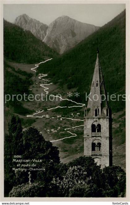 Martigny Ville et route de Martigny-Chamonix