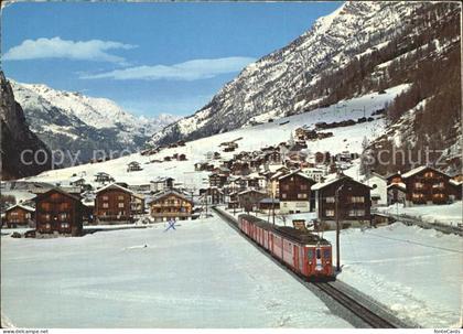Randa Wintersportplatz im Mattertal Alpen Eisenbahn