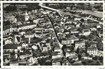 St Maurice Valais St Maurice Fliegeraufnahme