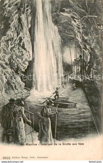 St Maurice  Valais VS Intérieur de la Grotte aux Fees