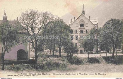 Verolliez St-Maurice Valais VS Champ des Martyrs Chapelle et Orphelinat