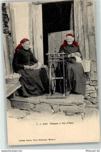 1873 Val-dIlliez - Fileuses Spinnrad - 39408606