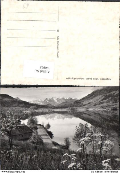 390992,Aegerisee Ägerisee See geg. Urirotstockgruppe Bergkulisse Kt Zug