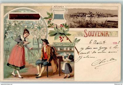 6300 Zug Zugo 1898 Lithographie Kondensmilch Trachten Zoug - 13426844