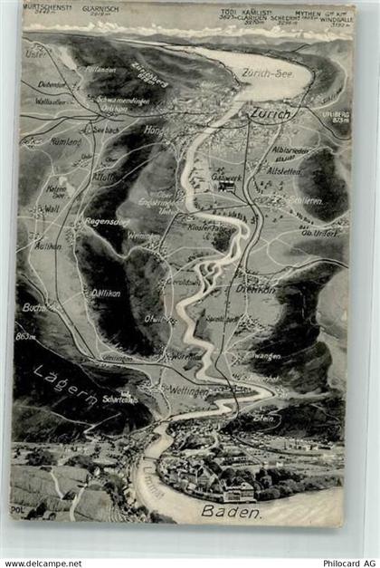 8953 Dietikon - Landkarte Limmat - 39699800