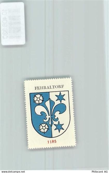 8320 Fehraltorf - Vignette Wappen Kaffee Hag ca 1920-1940 Rosen Lilie - 10408330