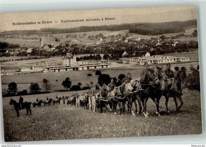 8302 Kloten 1917 - Militäranstalten Pferdegespann Uniform - 13928122