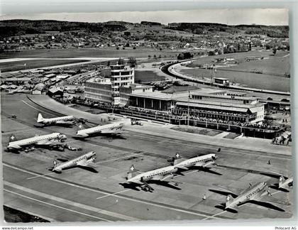 8302 Kloten 1959 Foto AK Flughafen Flugzeuge Gasthaus - 38193761