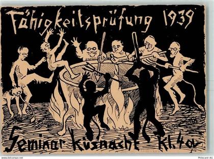 8700 Küsnacht ZH 1939 - Fähigkeitsprüfung Seminar Küsnacht Kl. 4a Feuer ... - 13232529