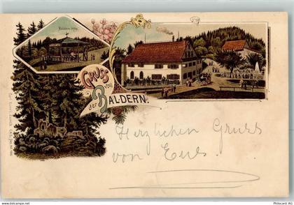 8143 Stallikon 1898 Lithographie Baldern Höhe Gasthaus Ruine Burgstall O... - 13616189