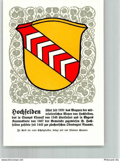 8182 Hochfelden Lithographie Wappen - 14021345