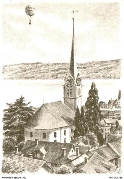 Horgen ZH Ballonfahrt 200 Jahre Ref Kirche Horgen Reitplatz Allmend Horgen