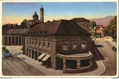 Zuerich Bahnhof Enge Strassenbahn