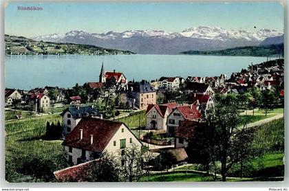 8803 Rüschlikon 1913 - See Kirche Berge - 13938040