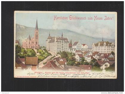AK Wiedikon Kirche und die neuen Schulhäuser 1901