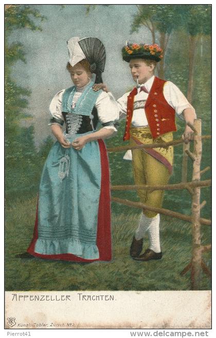 SUISSE - APPENZELLER TRACHTEN - Carte postée à IGIS en 1905