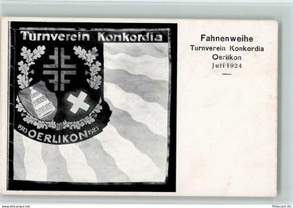 8000 Oerlikon - Fahnenweihe - Turnverien Konkordia 1924 AK - 13213793