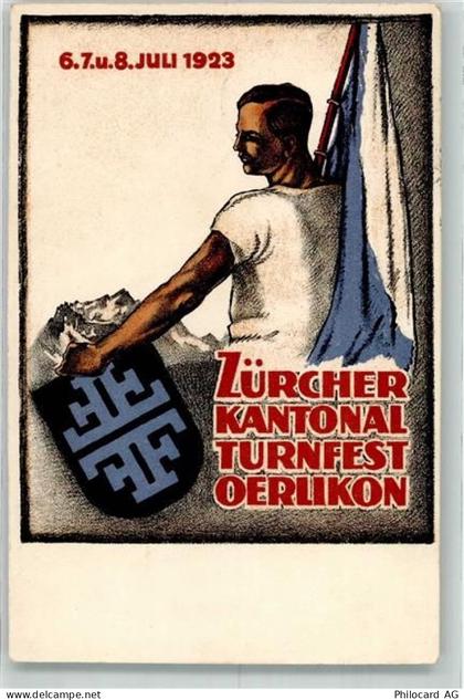 8000 Oerlikon - Zürcher Kantonal Turnfest 1923 Turner Fahne - 13514178