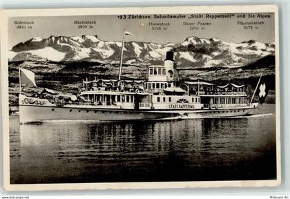 Zürichsee - Raddampfer Stadt Rapperswil Alpen - 10606754