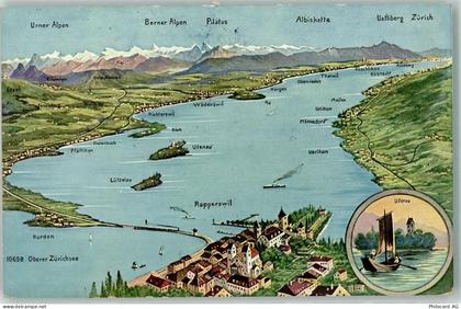 Zürichsee - Vogelschau Oberer Zürichsee Ufenau - 39407366