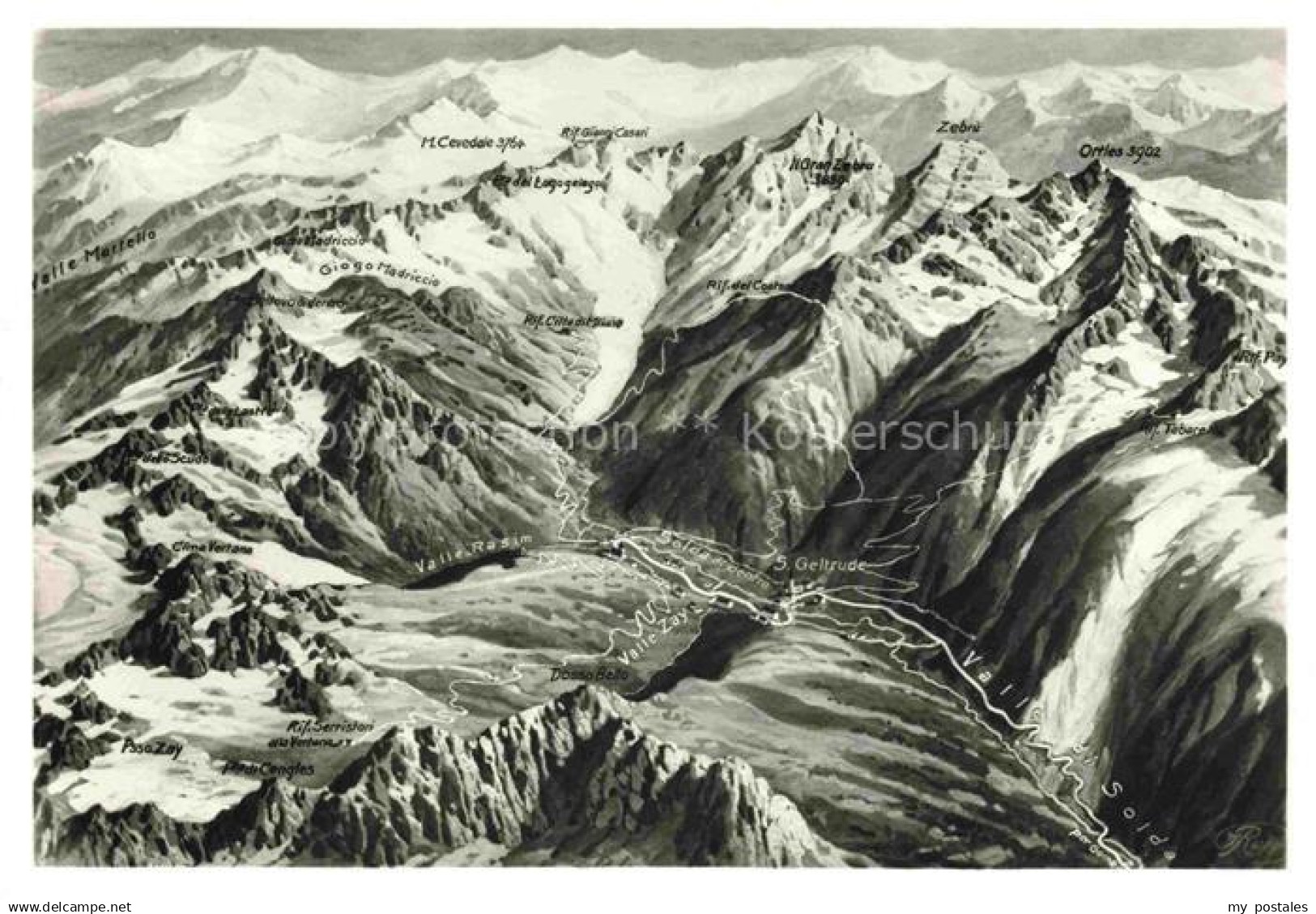 Sulden Solda Trentino-Alto-Adige IT Panoramakarte