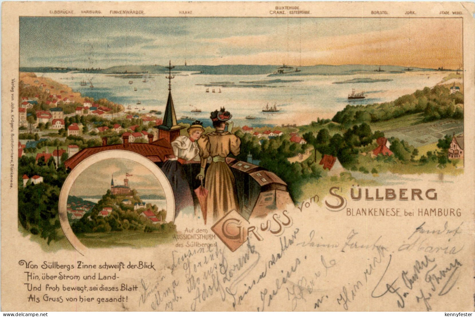 Süllberg - Blankenese - Litho