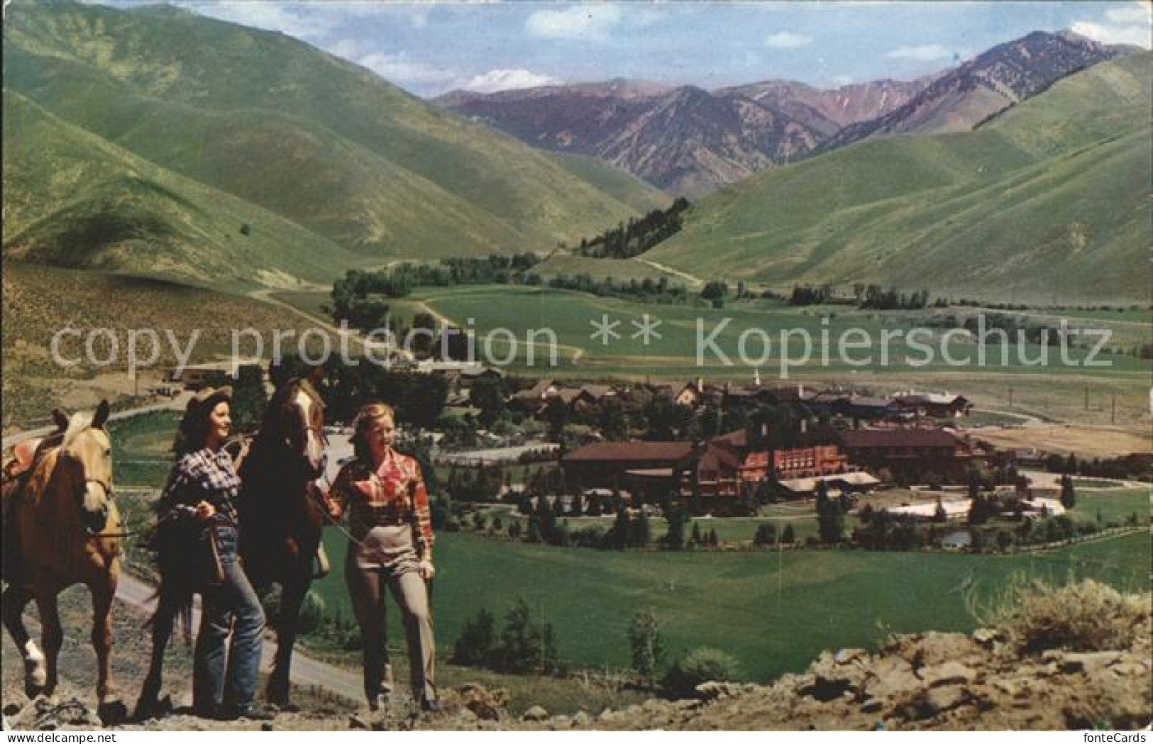 Sun Valley Idaho Panorama Mountains Horseback Riding