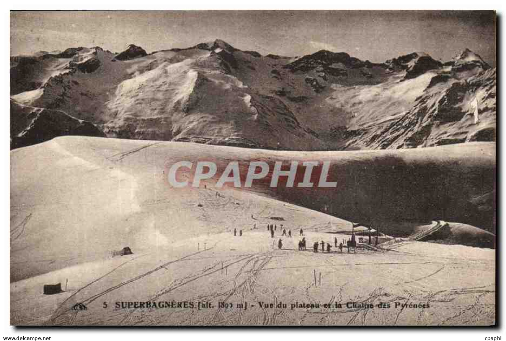 Superbagneres CPA Vue du plateau et la chaine des Pyrenees