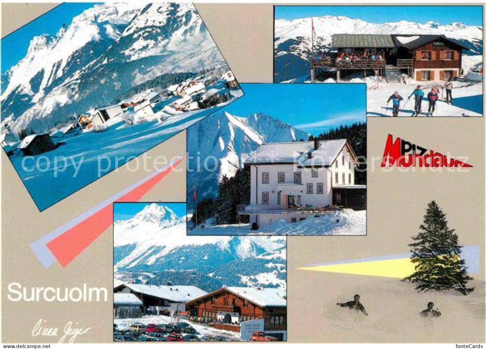 Surcuolm Skigebiet Piz Mundaun