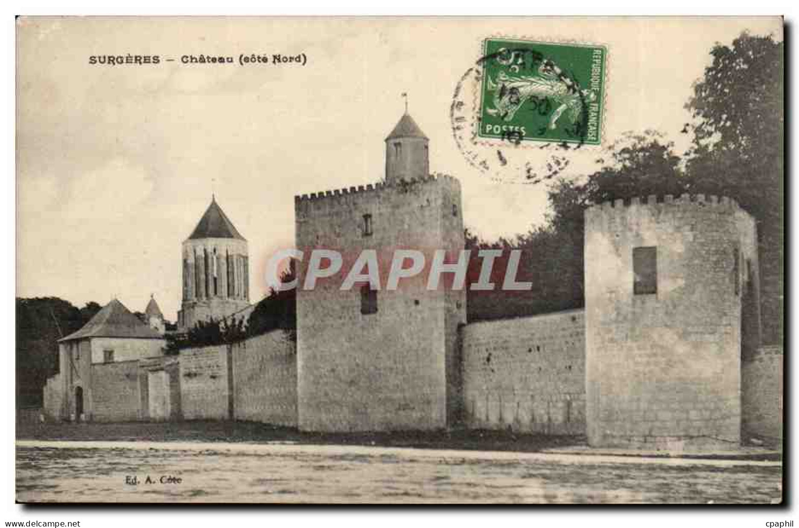 Surgeres CPA Chateau (cote nord)