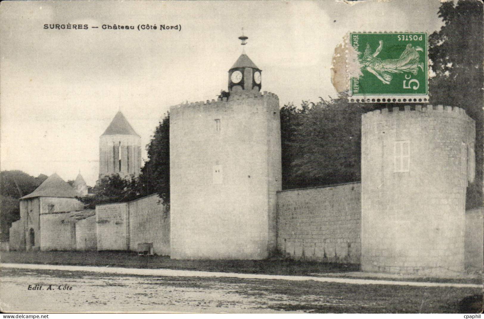 Surgeres CPA Chateau (cote Nord)